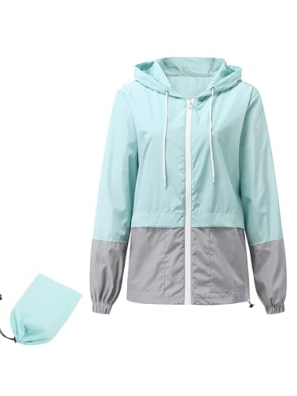 Womens Waterproof Rain Jacket Windbreaker Lightweight Packable Hooded Zip